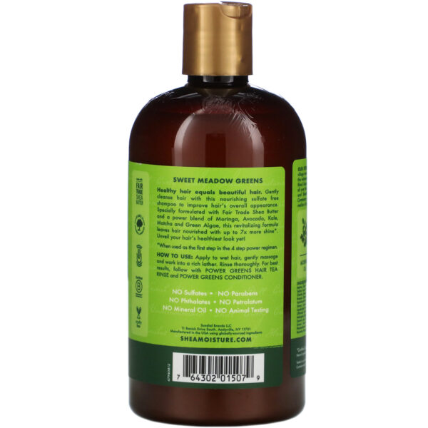 POWER GREENS Shampoo Shea Moisture Moringa&Avocat 384ml