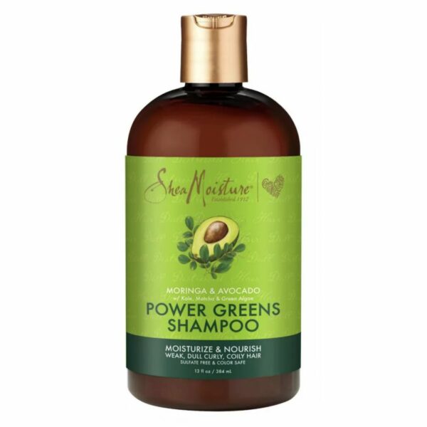POWER GREENS Shampoo Shea Moisture Moringa&Avocat 384ml