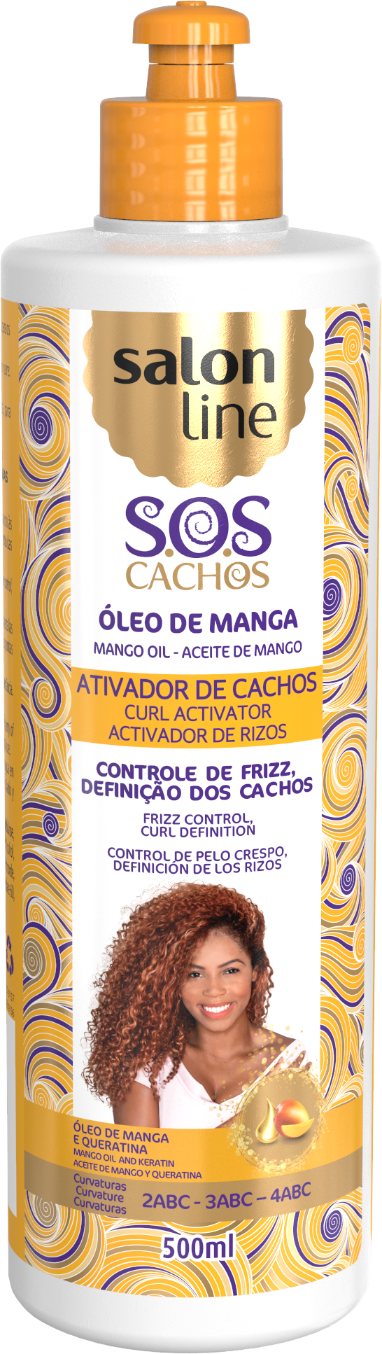 SOS CACHOS ACTIVADOR DE CACHOS OLEO DE MANGA 500ML SALON LINE