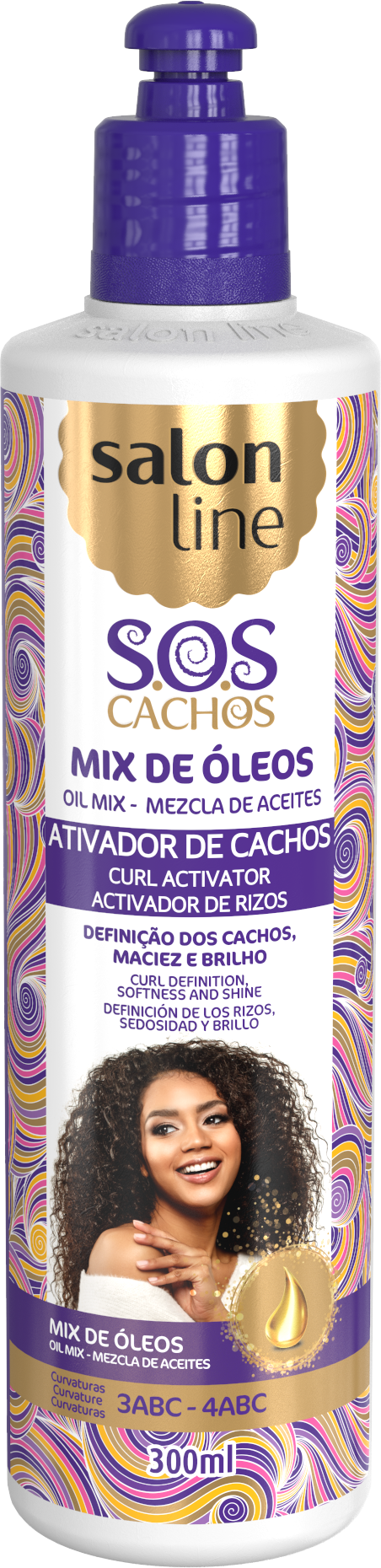 SOS CACHOS ACTIVADOR DE CAHOS MIX DE OLEOS 300ML SALON LINE