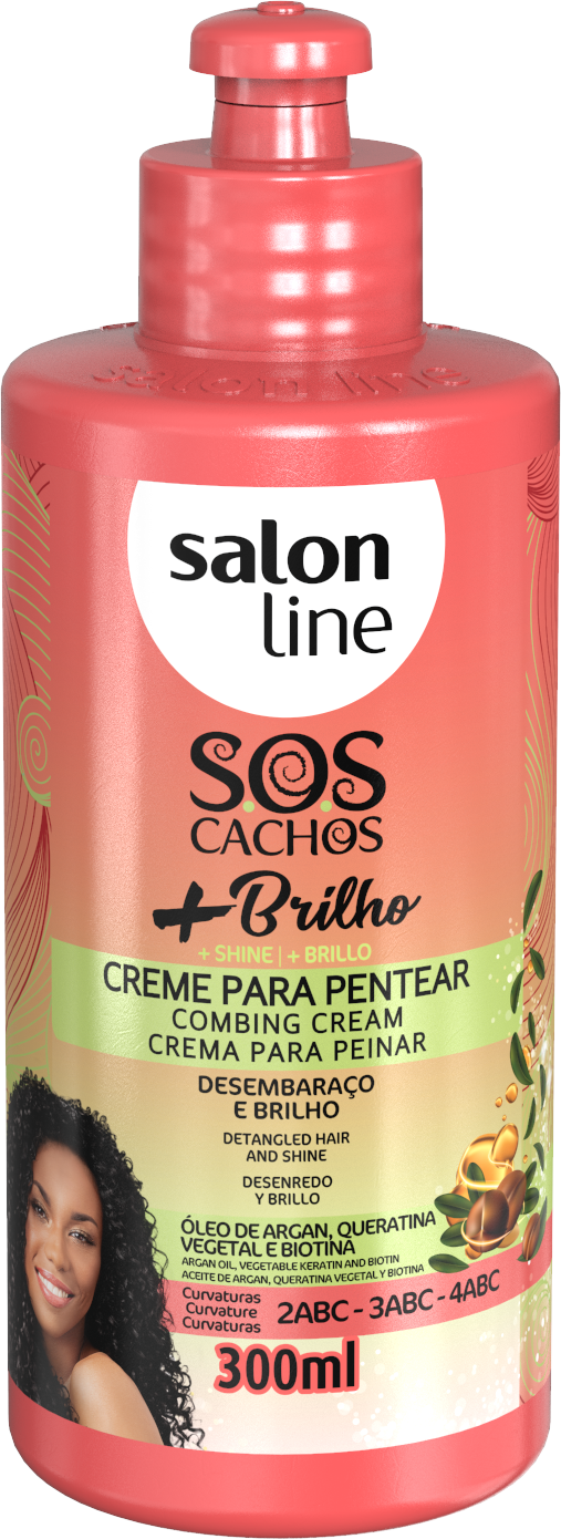 SOS CACHOS CREME PARA PENTEAR +BRILHO 300ML SALON LINE